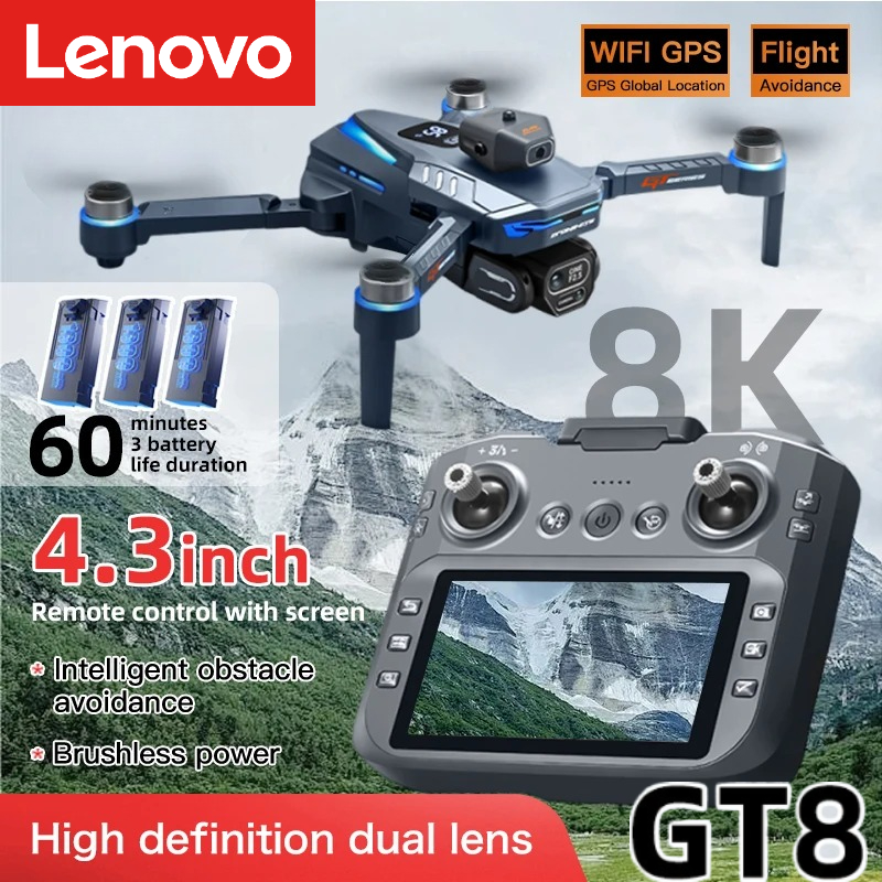 Drone Lidar - Lenovo GT8 Drone 8K Professional Dual