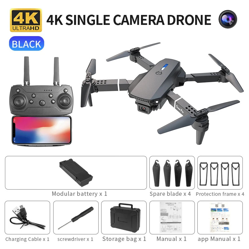 Drone Aerial Photography - E88 ProIntelligent Folding Drone Supports single/Dual