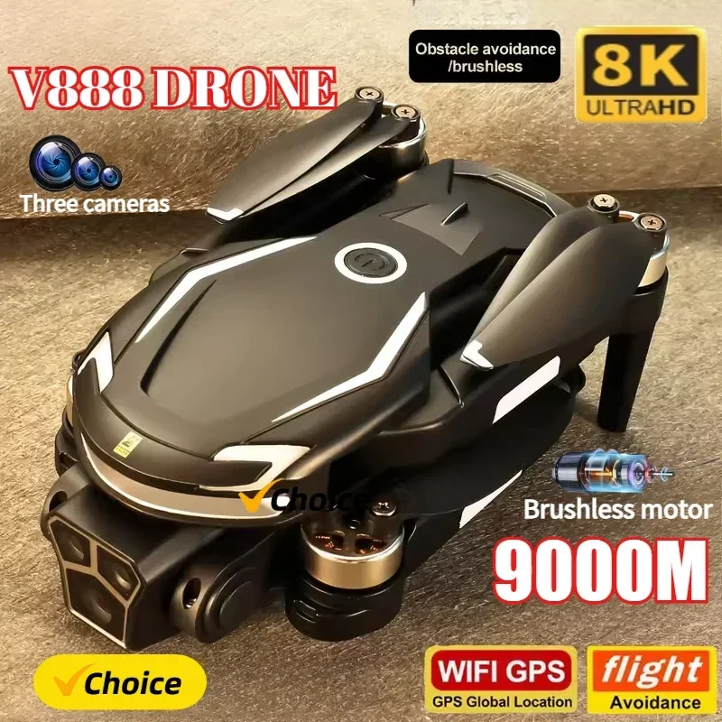 Drone Photogrammetry - New V888 Drone 8K GPS Triple