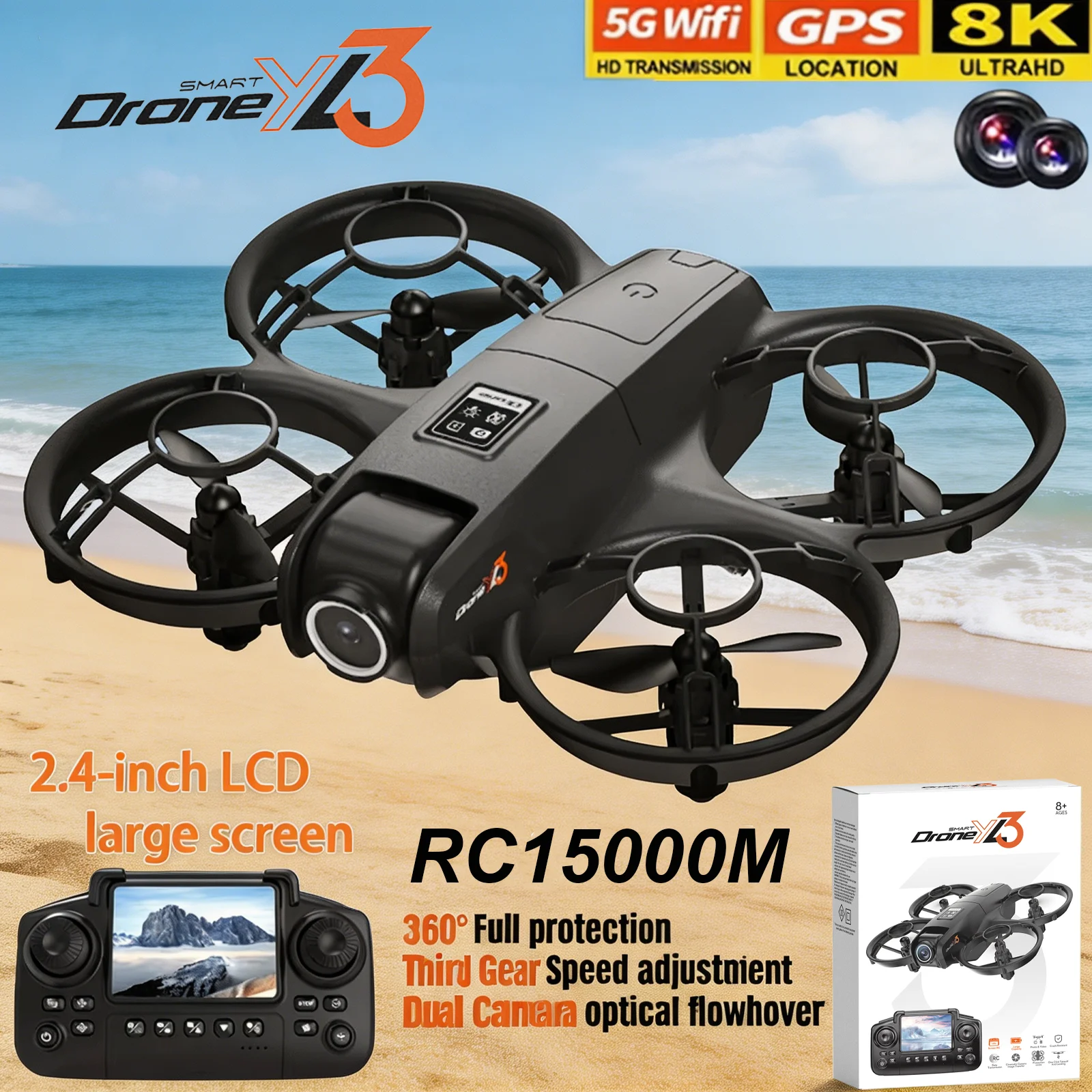 New YL3 RC Drone 8K 1080P Wide - Drone Multispectral recension och pris